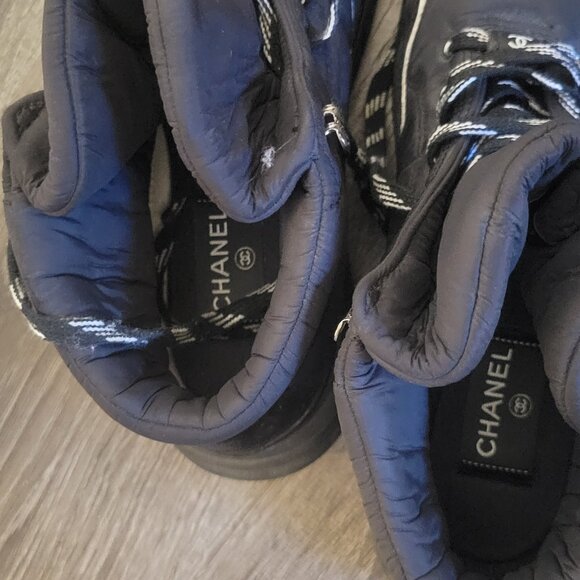 CHANEL Fabric Suede Womens CC Sneakers 9  BlackCHANEL - Picture 6 of 6